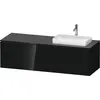 Image de Duravit L-Cube Meuble sous-lavabo en console suspendu, avec plan de toilette en console, 4 tiroirs, vasque à droite, 1620x482x550mm, LC4871R40400000