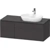 Image de Duravit L-Cube Meuble sous-lavabo en console suspendu, avec plan de toilette en console, 4 tiroirs, vasque à droite, 1220x482x550mm, LC4874080800000
