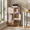Image de Woltu - Bibliothèque Armoire Etagère De Rangement En Mdf, Meuble De Rangement Avec 6 Compartiments, 60x30x91 Cm, Chêne Clair