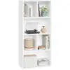 Image de Woltu - Bibliothèque Armoire Etagère De Rangement, Meuble De Rangement Avec 6 Compartiments, 50x30x118 Cm, Blanc