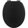 Image de Siège de WC WOLTU Premium avec système d'abaissement automatique, âme en bois MDF, charnière Softclose, antibactérien, designReproduction, noir