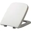 Image de Woltu - Abattant De Toilette En Duroplaste Avec Charnière Inoxydable, Couvercle De Wc, Antibactérienne, Blanc 48, 3x36, 7cm