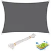 Image de Woltu   Voile D'Ombrage Rectangulaire 4x6m En Polyester 160g/m²   Protection Uv 50+   Fixation Avec 4  illets Et Cordons 1.5m   Résistant Aux Déchirures