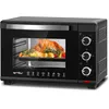 Image de Woltu - Mini Four 28 L Four À Pizza 1600 W, 100-230°c, Minuterie 0-60 Min, 3 Modes De Cuisine, Plaque De Cuisson, Grille, Lèchefrite, Mini-four Pour Cuire Rôtir Décongeler Réchauffer, Noir