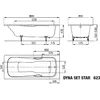 Image de Kaldewei 226500011001 Bw Dyna Set Star Mod.623, 1800 X 800