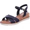 Image de Tamaris Damen Keil Sandaletten Blau