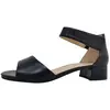 Image de Caprice - Sandales plates pour femmes - Modèle Sandalette - Couleur : Noir - Style : Décontracté