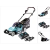 Image de Makita DLM 432 PG4 Tondeuse à gazon sans fil 36 V (2x 18 V) 43 cm brushless + 4x Batteries 6.0 Ah + Chargeur double