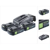 Image de Festool Energy Set 3x BP 18 Li 3,0 C Battery 18 V 3,0 Ah / 3000 mAh Li-Ion ( 3x 577658 ) + TCL 6 Charger ( 201135 )