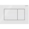 Image de Plaque deGeberit Sigma01, 2 volumes carrée, plastique blanc, 1 pièce.