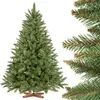 Image de FairyTrees Sapin de Noël Artificiel 150cm ÉPICÉA Naturel | Arbre de Noël avec Support en Bois | Tronc Vert | EU