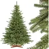 Image de FAIRYTREES Sapin de Noël Artificiel 180 cm Sapin de BAVIÈRE Premium | Éléments moulés par Injection | Arbre de Noël avec Support en Bois de frêne Fait à la Main | Fabriqué en UE |