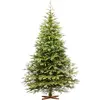 Image de FAIRYTREES Sapin de Noël Artificiel 250 cm Nordmann Premium Slim | Éléments naturels moulés par Injection | Fabriqué en UE | Arbre de Noël avec Support en Bois de frêne Fait à la Main