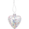 Image de Boule De Noël Coeur En Verre 10 X 8 Cm