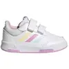 Image de adidas Tensaur, modèle à scratch, coloris : blanc nuage, bleu presque bleu, lilas (pour tout-petits) - Taille : EU 21