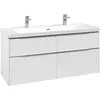 Image de Villeroy & Boch Subway 3.0 armoire sous lavabo, 4 tiroirs, lavabo au centre, 1272x576x478mm, C60200VE