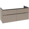 Image de Villeroy & Boch Subway 3.0 armoire sous lavabo, éclairage LED, 4 tiroirs, lavabo au centre, 1272x576x478mm, C602L1VM