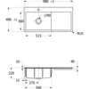 Image de Villeroy & Boch 33621fr7 Sp Subway Style 60 Plat 980x490mm