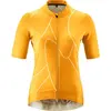 Image de Maillot de vélo pour femmes Gonso, modèle "Road Jersey Print", couleur jaune, taille 44
