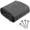 Image de Tapis d'auvent de camping avec oeillets en acier inoxydable 4x piquets en T perméable à l'eau & respirant 2,5x2,5 m 240 g/m² HDPE