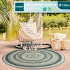 Image de Tapis Indoor & Outdoor Zoe facile d'entretien & résistant aux UV Rond 120 cm Bleu