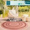 Image de Tapis Indoor & Outdoor Zoe facile d'entretien & résistant aux UV Rond 120 cm Terra
