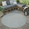 Image de Tapis d'extérieur rond résistant aux intempéries Jardin & terrasse tissé à plat aspect sisal robuste Taille 200 cm Rond