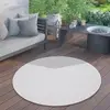 Image de In & Outdoor Tapis Tissu plat uni moderne résistant aux intempéries pour terrasse cuisine Motif uni Taille 80 cm Rond