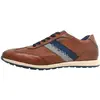 Image de Bugatti : chaussures de sport pour hommes, lacets, couleur marron, style décontracté