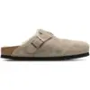 Image de Birkenstock Boston Femme - Tongues et Sandales, Beige - Taille 38 - Cuir suédé