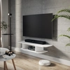 Image de Meuble tv Vicco Lorio Blanc 105x18.2cm compartiments ouverts, Model 49519