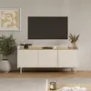 Image de Meuble TV Vicco Velina Crème 140x63cm avec 3 portes, Model 56359