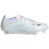 Image de Adidas Predator 24 Elite Low FG, couleur blanc nuage avec accents argent métallisé - Pointure EU 40