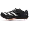 Image de ADIDAS Adizero HJ - Crampons pour athlètes, unisexe, couleur noire intense / argent métallisé / blanc