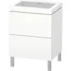 Image de Duravit L-Cube c-bonded Ensemble vertical, 2 tiroirs, sans trop-plein, sans trou pour robinetterie, 600x698x480mm, LC6936N8484