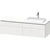 Image de Duravit L-Cube Meuble sous-lavabo en console suspendu, avec plan de toilette en console, 4 tiroirs, vasque à droite, 1620x482x550mm, LC4871R84840000