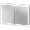 Image de Duravit L-Cube armoire de toilette avec éclairage LED, 2 portes, Touch-LED, prise F, 1000x155x700mm, blanc, LC7652018180000