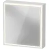 Image de Duravit L-Cube armoire de toilette avec éclairage LED, 1 porte charnière à gauche, prise E, 650x155x700mm, blanc, LC7550L18181010