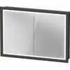 Image de Duravit L-Cube armoire de toilette avec éclairage LED, graphite mat, 1000x155x700mm, 2 portes, Touch-LED, prise F, LC7652049490000