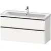 Image de Duravit D-Neo bâti-support lavabo suspendu, 1184x625x452mm, 1 tiroir, avec poignée diamant noir, DE43910BD180000