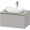 Image de Duravit D-Neo, sous-lavabo en console suspendu, 800x459x550mm, 1x tiroir, avec poignée noir diamant, DE49470BD070000