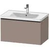 Image de Duravit D-Neo bâti-support lavabo suspendu, 784x440x452mm, 1 tiroir, avec poignée diamant noir, DE42550BD430000