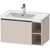 Image de D-Neo Duravit Meuble sous-lavabo suspendu, 784x440x452mm, 1 tiroir, 1 compartiment ouvert sur le côté droit, avec poignée noir diamant, DE42580BD910000