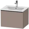 Image de Duravit D-Neo bâti-support lavabo suspendu, 610x440x462mm, 1 tiroir, avec poignée diamant noir, DE42610BD430000