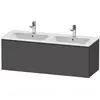 Image de Duravit D-Neo bâti-support lavabo suspendu, 1280x440x462mm, 1 tiroir, avec poignée diamant noir, DE42650BD490000