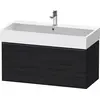 Image de Duravit D-Neo bâti-support lavabo suspendu,984x440x442mm, 1 tiroir, avec poignée noir diamant, DE42740BD160000
