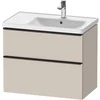 Image de Duravit De43580bd910000 D-neo Wtuwh Meuble Lavabo 784x452x625 Profondeur Mt.