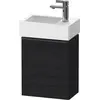 Image de Duravit D-Neo, sous-lavabo en console suspendu, 364x440x222mm, 1 portes, charnières à droite, avec poignée noir diamant, DE4218RBD160000