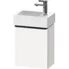 Image de Duravit D-Neo, sous-lavabo en console suspendu, 364x440x222mm, 1 portes, charnières à droite, avec poignée noir diamant, DE4218RBD180000