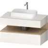 Image de Duravit Collection One Meuble sous-vasque sur console, 1 tiroir, 1 tiroir, découpe au centre, 1000x550x600mm, niche en chêne naturel, QA4731030840000